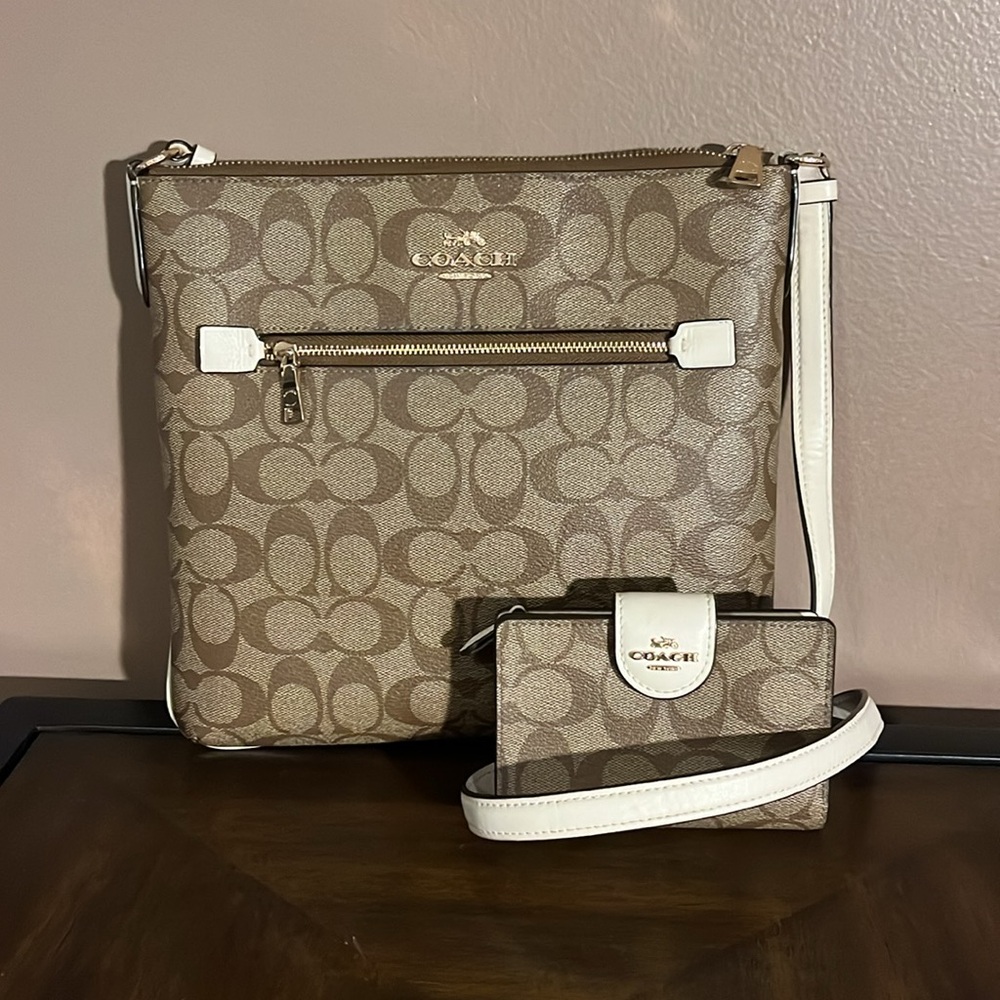 Matching Coach Rowan file crossbody and wallet SET